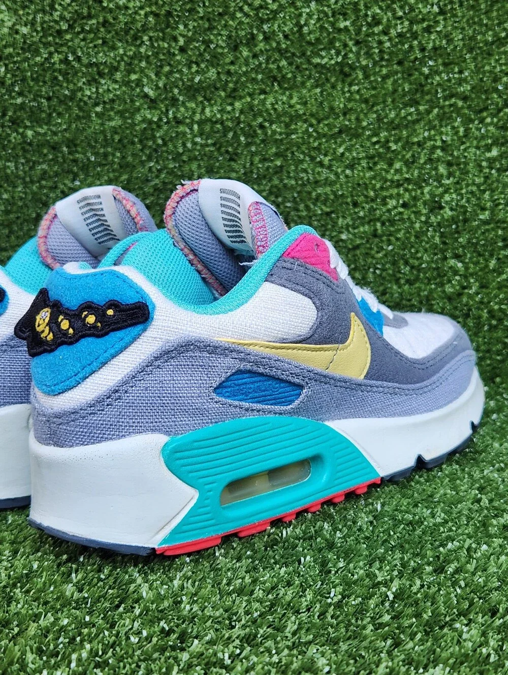 Nike Air Max 90 Sprung Cartepillar Leather Shoes Sneakers Size 4 Youth/Big Boys